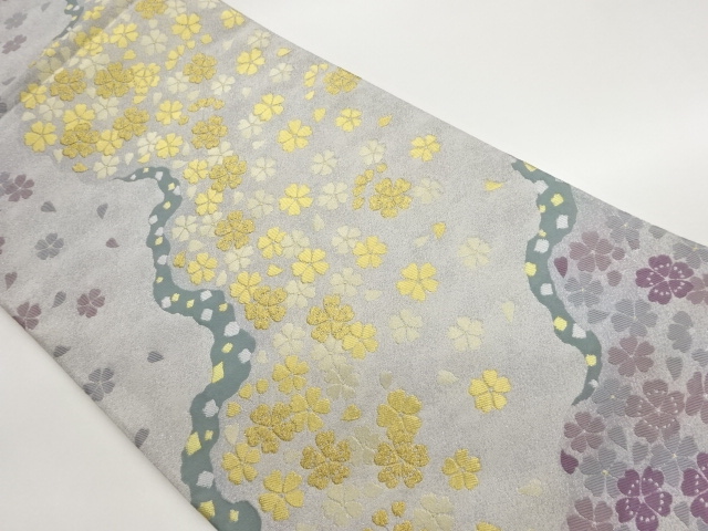 JAPANESE FUKURO OBI / WOVEN ABSTRACT MICHINAGADORI